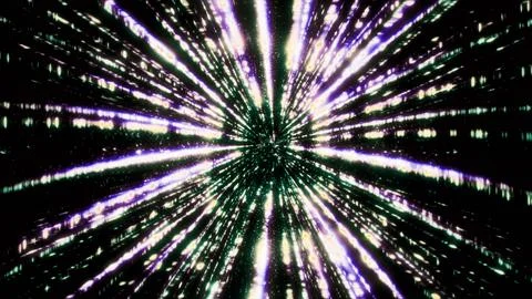 Hyperspace jump light speed warp effect abstract Stock Illustration