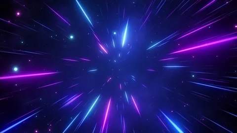 Hyperspace jump in outer space. The speed of light. Light from the stars passing Stock Footage 158181240