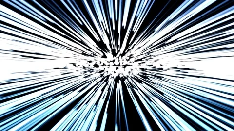 Hyperspace jump, scene of overcoming the temporary space Stock Footage