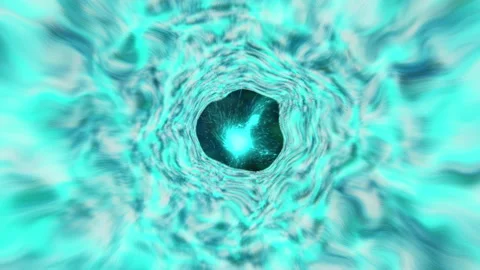 Hyperspace Jump to Sirius through a Blue Warping Tunnel (CG) Stock Footage 161190440