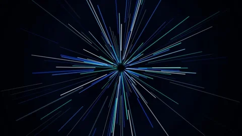 Hyperspace Jump through a glowing star tunnel in deep space Stock Footage 346262158