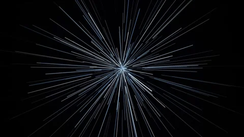 Hyperspace Jump through star field with light speed warp effect in deep space Stock Footage 346262182