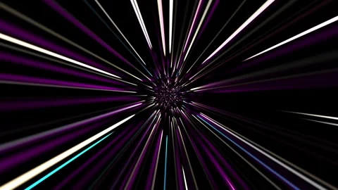 Hyperspace jump through the stars to a distant space. Tunnel, seamless loops Stock Footage 266977345