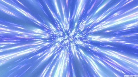 Hyperspace Light Burst: Ethereal, Sci-Fi, Celestial Expansion Stock Footage 303176677