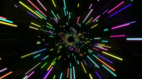 Hyperspace motion graphics with night background Stock Footage 138340195