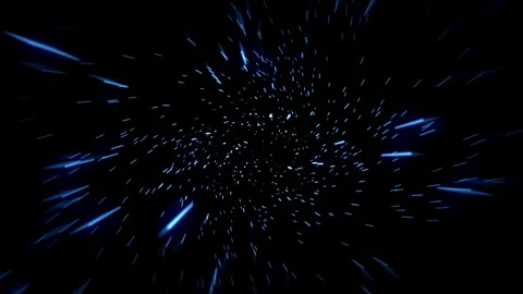 Hyperspace Star Warp Speed Comet Trail Space Travel Background Vídeo Stock 340401928