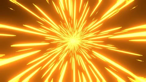 Hyperspace tunnel and big data transmission. Anime Speed Lines yellow Video stock 194053691