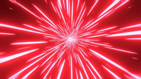 Hyperspace tunnel and big data transmission. Anime Speed Lines red Background. Video stock 194053757