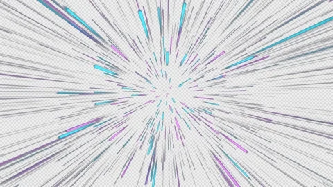 Hyperspace warp effect abstract burst of neon light line and particles Stock Footage 319841494
