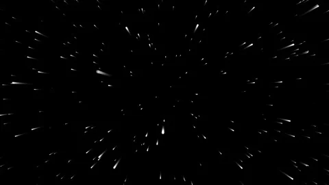Hyperspace warp jump flying space stars tunnel loop video Stock Footage 344760966