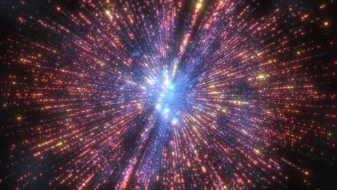 Hyperspace Warp Speed Cosmic Explosion Stock Illustration