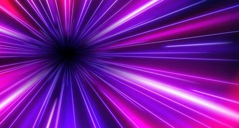 Hyperspace warp speed light effect background Stock Illustration