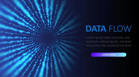 Hyperspeed cosmic background. Speed of light. Particle big data tunnel. Cyber 스톡 일러스트