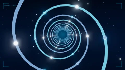 Hyperspeed twin helix bore lane Stock Footage 340021453