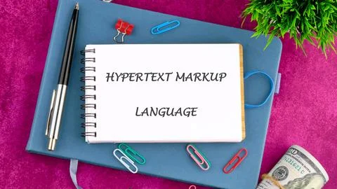 Hypertext Markup Language serves as a fundamental technology utilized in web  Stock Photos