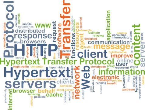 Hypertext transfer protocol HTTP background concept Stock-Illustration