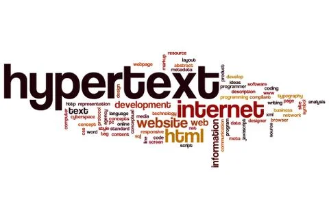 Hypertext word cloud Stockillustratie