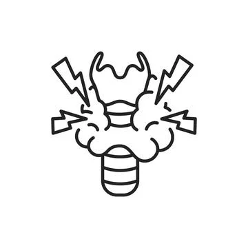 Hyperthyroidism color line icon.Pictogram for web page, mobile app, promo. Illustrazione stock