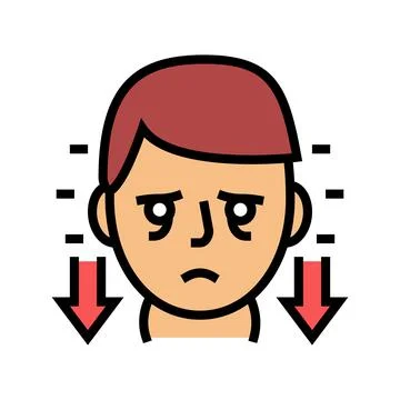 Hyperthyroidism endocrinology color icon vector illustration Illustrazione stock