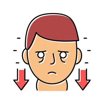 Hyperthyroidism endocrinology color icon vector illustration イラスト素材