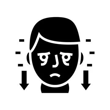 Hyperthyroidism endocrinology glyph icon vector illustration Illustrazione stock