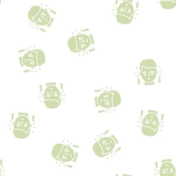 Hyperthyroidism endocrinology glyph seamless pattern 库存插图