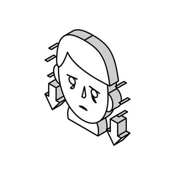 Hyperthyroidism endocrinology isometric icon vector illustration Ilustración de archivo
