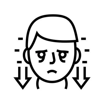 Hyperthyroidism endocrinology line icon vector illustration イラスト素材