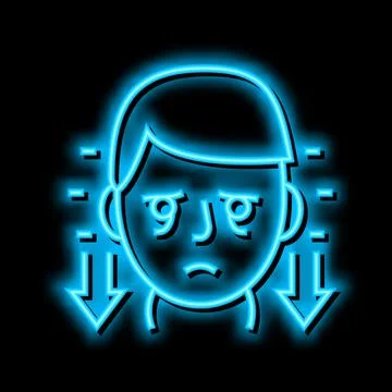 Hyperthyroidism endocrinology neon glow icon illustration Ilustración de archivo