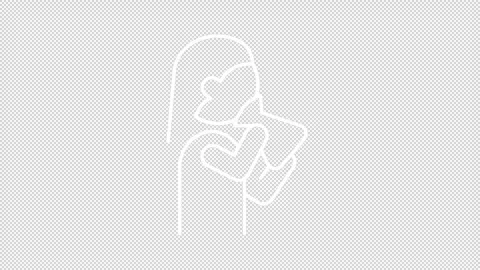 Hyperventilation white line animation 스톡 동영상 300539754