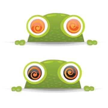 Hypno frog set Stock Illustration