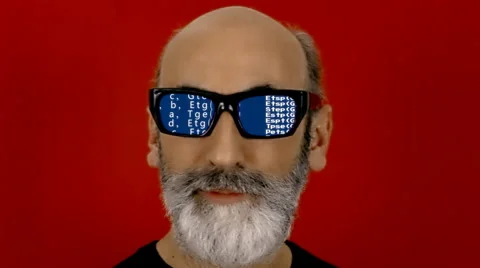 Hypnoglasses look source code scroll Stock Footage 59186635