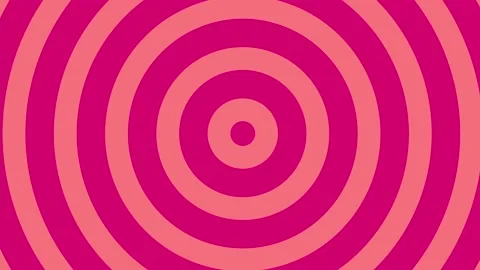 Hypnosis circles pink and light pink. Background for motion and video. 4K Video stock 221139660