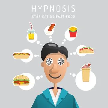 Hypnosis man vector Stock Illustration