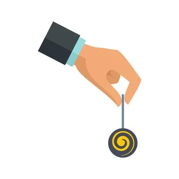 Hypnosis pendulum icon flat isolated vector 스톡 일러스트