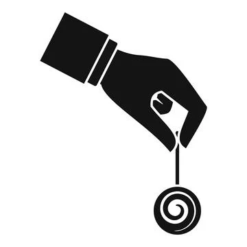 Hypnosis pendulum icon, simple style Stock Illustration