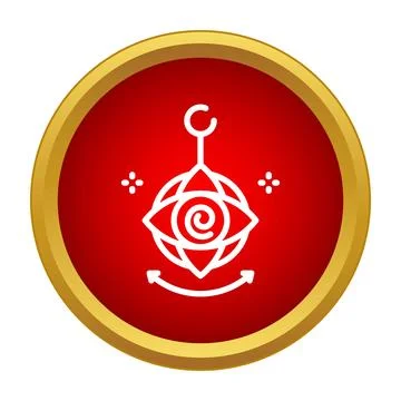 Hypnosis pendulum icon for subconscious therapy Stock Illustration