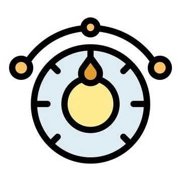 Hypnosis pendulum swinging on a clock, time management concept Stock Illustration