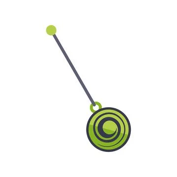 Hypnosis pendulum swinging with a mesmerizing spiral design Stock Illustration