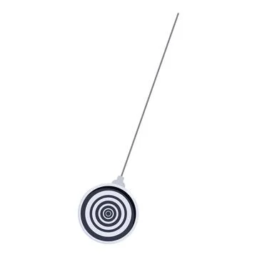 Hypnosis pendulum swinging on string with circular pattern Stock Illustration
