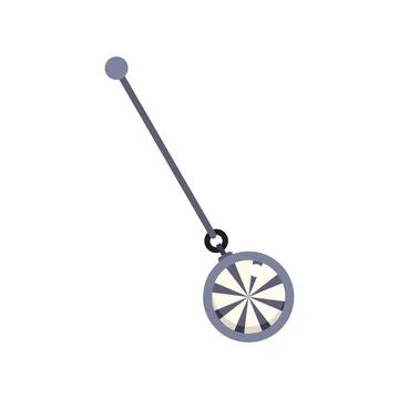 Hypnosis pendulum tool swinging for hypnotherapy concept Stock Illustration