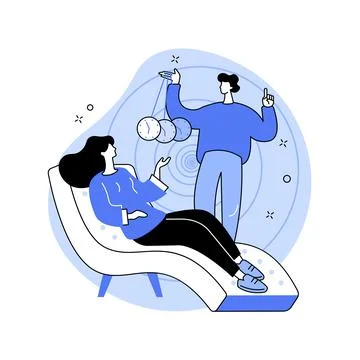 Hypnosis practice abstract concept vector illustration. Stock Illustration