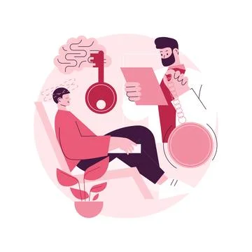 Hypnosis practice abstract concept vector illustration. Stock Illustration