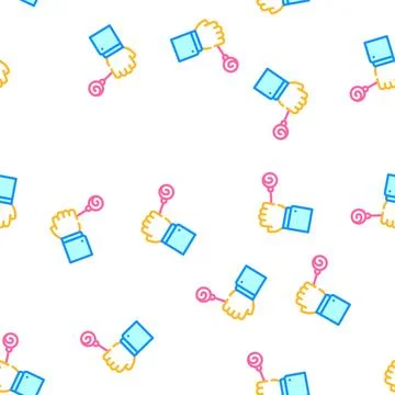 Hypnosis procedure vector seamless pattern Stock Illustration