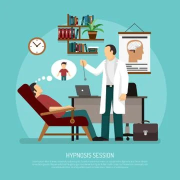 Hypnosis Session Vector Illustration Stock Illustration