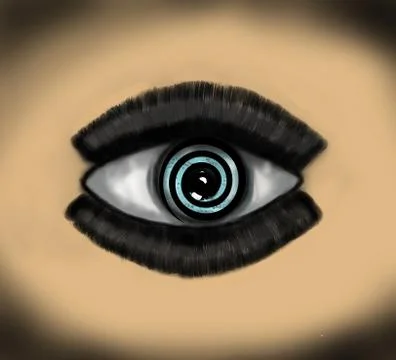 Hypnosis Spiral in eye Illustrazione stock