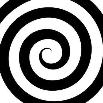 Hypnosis Spiral Pattern. Optical illusion. Vector Stock Illustration