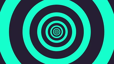 Hypnosis visualisation green whirlpool spiral transition animation Stock Footage 159059711