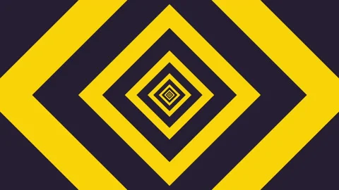 Hypnosis visualisation yellow whirlpool spiral transition animation Stock Footage 158054741