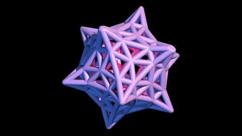 Hypnotic 3d geometry tranforming, changing shape and form Video stock 84665876